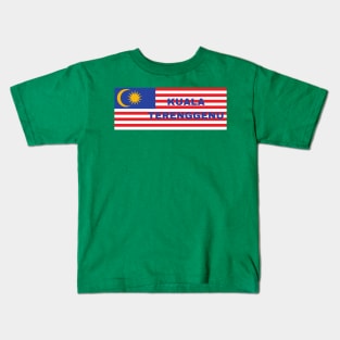 Kuala Terenggenu City in Malaysian Flag Kids T-Shirt